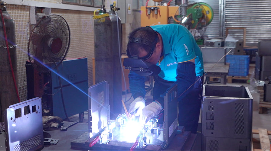 TIG MIG welding metal enclosure