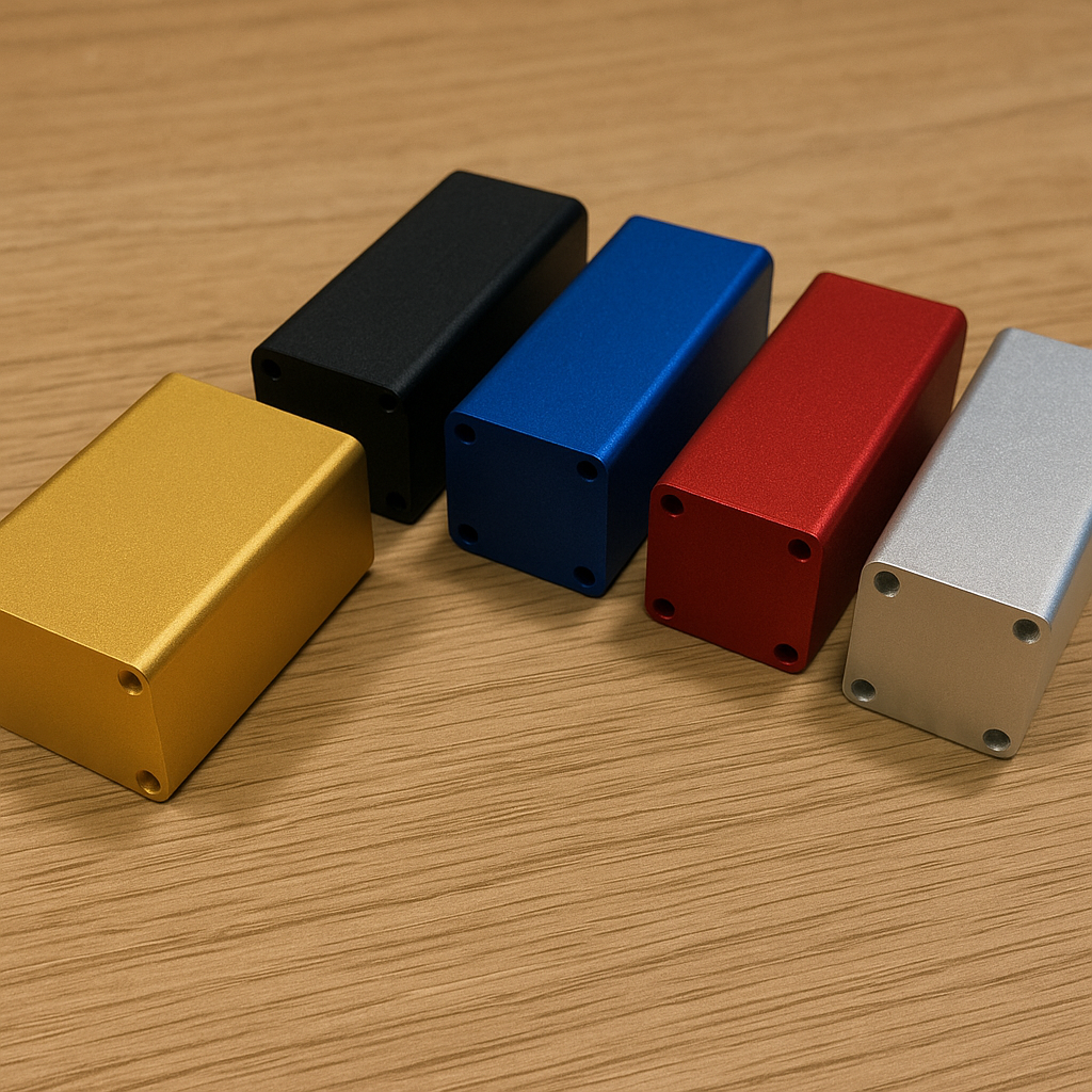 Colorful anodized aluminum enclosures